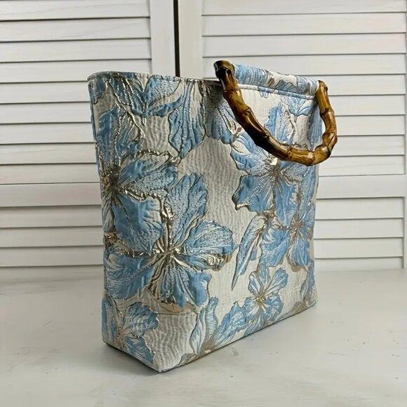 Floral Tote Bag / Floral Print Canvas Tote - Picture 3 of 6